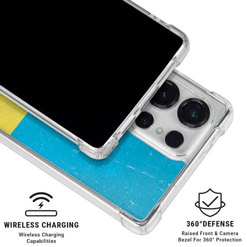 Ukraine Flag Distressed Galaxy S25 Ultra Clear Case